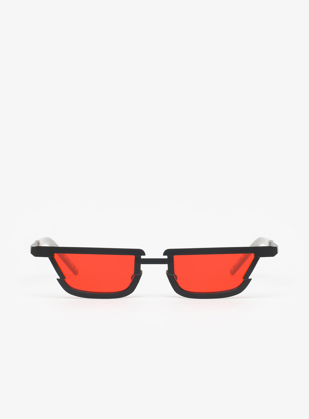 JUNE Sunglasses in Black Color with Red Lenses | PORTRAIT®