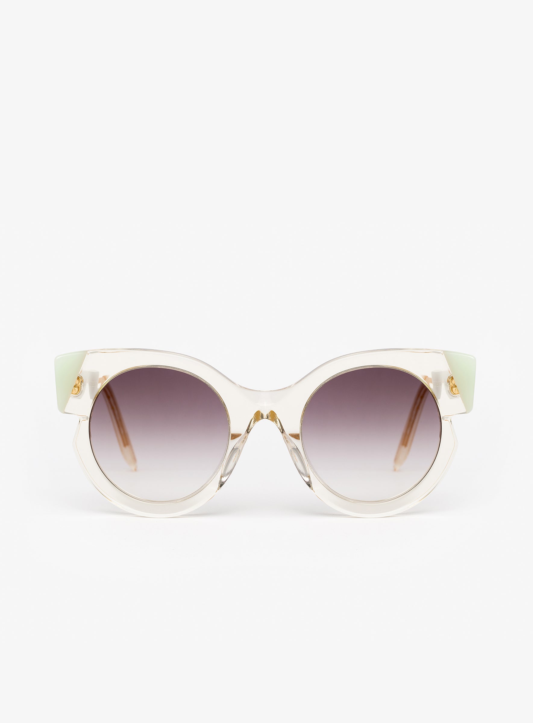 DAS MODEL Champagne and Pastel Green - PORTRAIT Eyewear