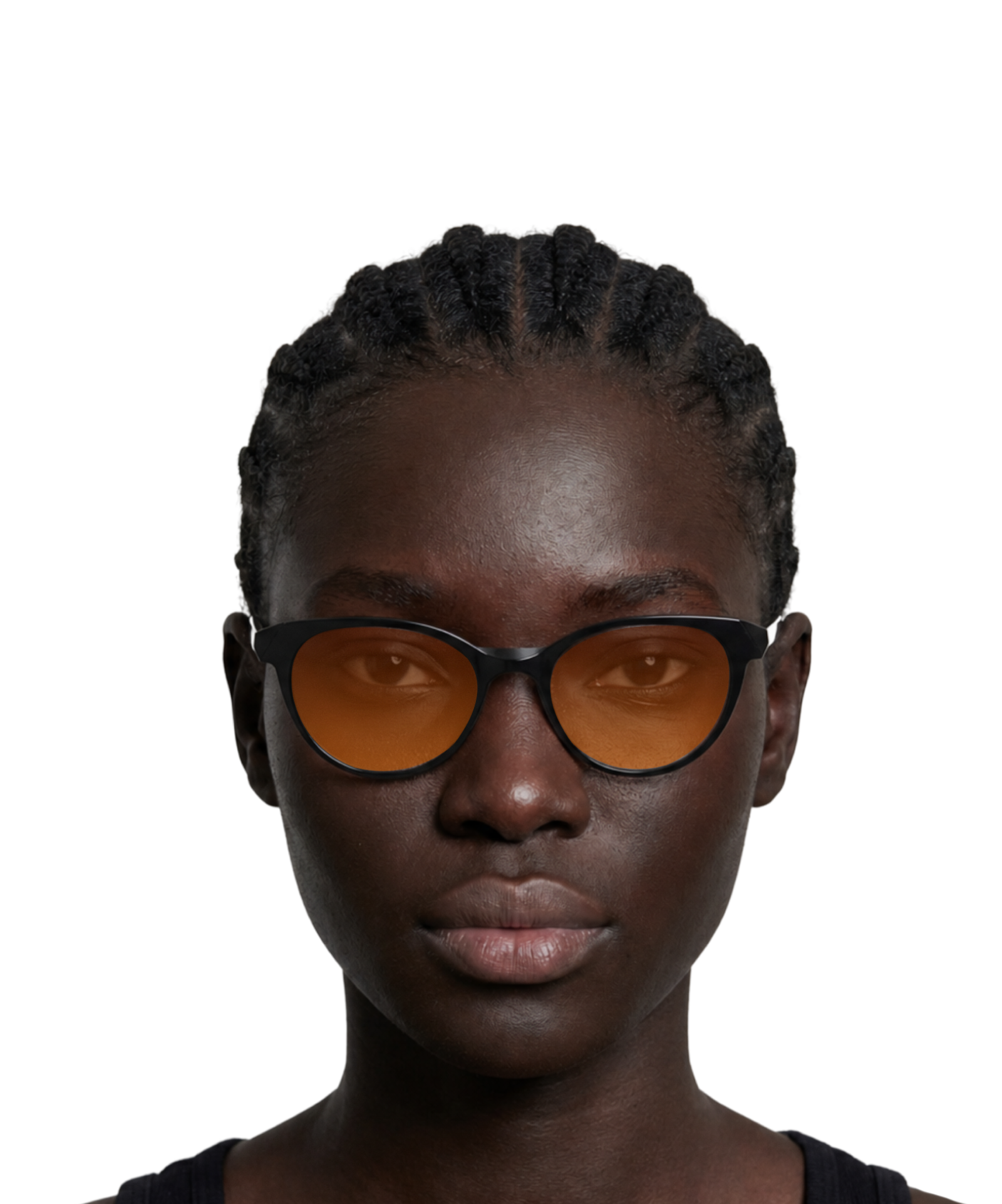 THE ARTIST Black with Orange Lens